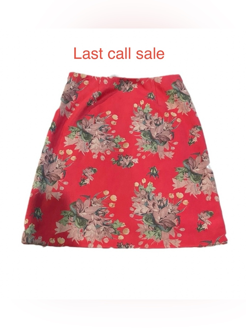 Last call sale! Etcetera "Manchester" floral printed Ultrasuede skirt